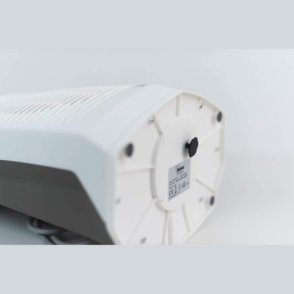 bimar HF200 Stufetta Elettrica Bagno, Termoventilatore Elettrico da 2000W a Basso Consumo con Termostato Regolabile e Protezione Comandi, Corpo in Plastica con Maniglia Integrata