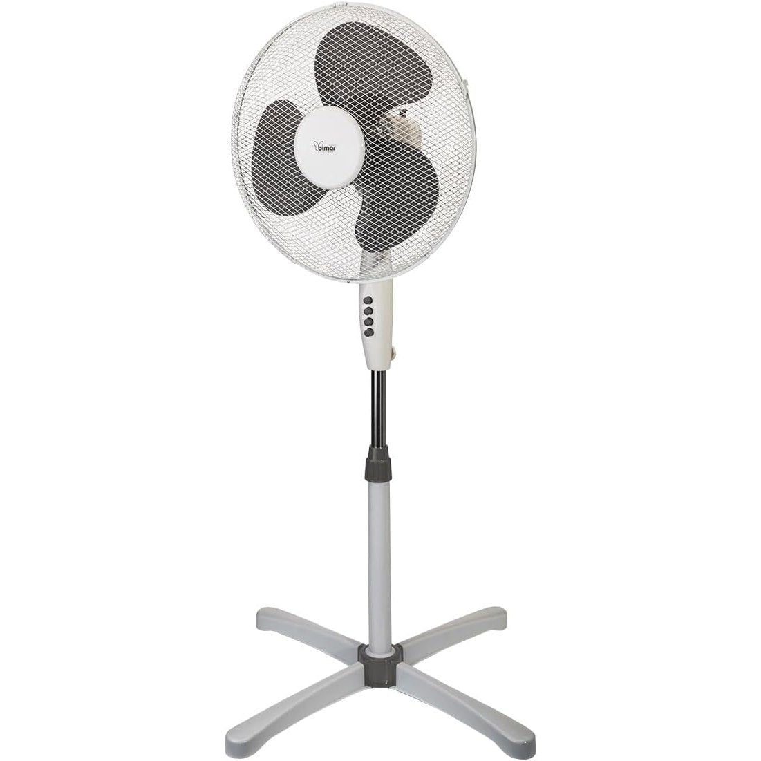 bimar VP416 Ventilatore, Ventilatore a piantana,Ventilatore da pavimento Altezza Regolabile, Elica Ø 40 cm con 3 Pale, Selettore 3 Velocità, Oscillazione Dx Sx, Inclinazione Regolabile