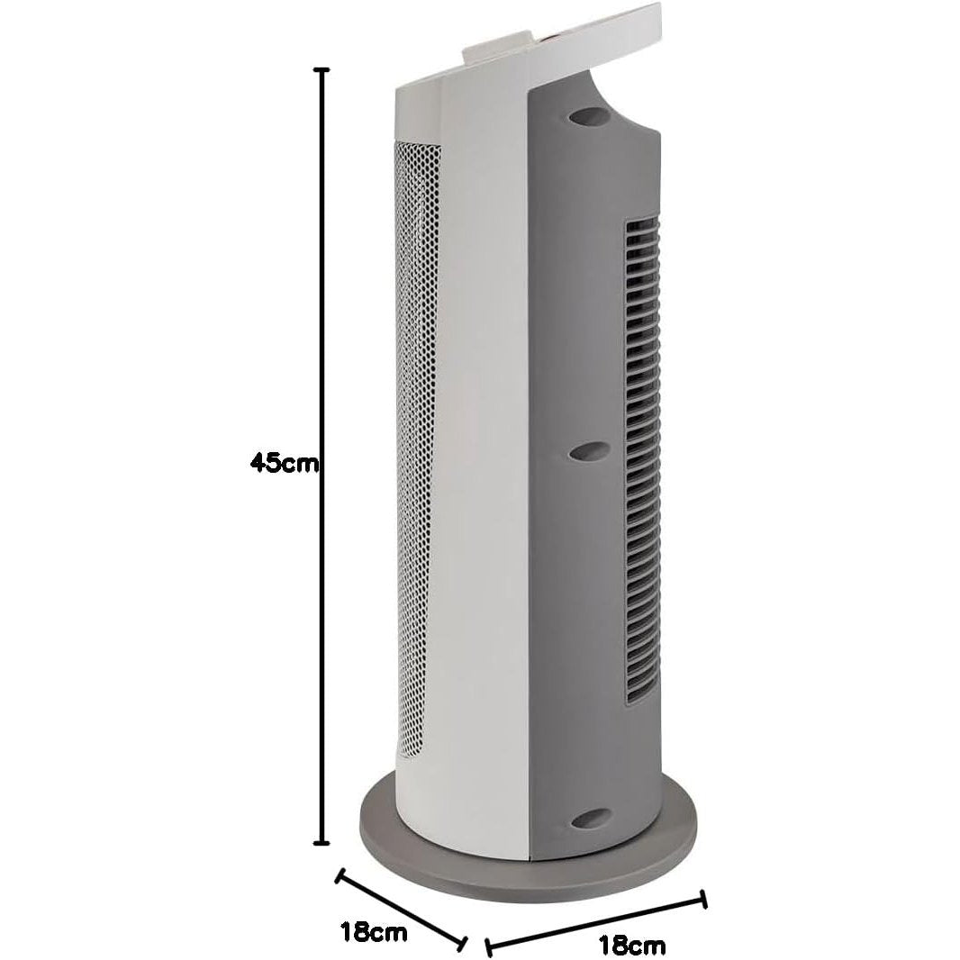 Bimar HP129 Stufetta Elettrica a Colonna, Termoventilatore PTC Elettrico 2000W a Basso Consumo, Termostato Regolabile e 2 Potenze di Riscaldamento, Oscillazione Automatica Destra-Sinistra
