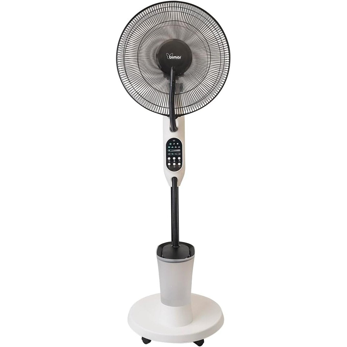 bimar VPN42 Ventilatore a Piantana con Nebulizzatore e Ventilazione Intensità Aria Regolabili. Ventilatore Elettronico 3 Velocità con Timer e Telecomando. Elica Ø 40 cm con 3 Pale