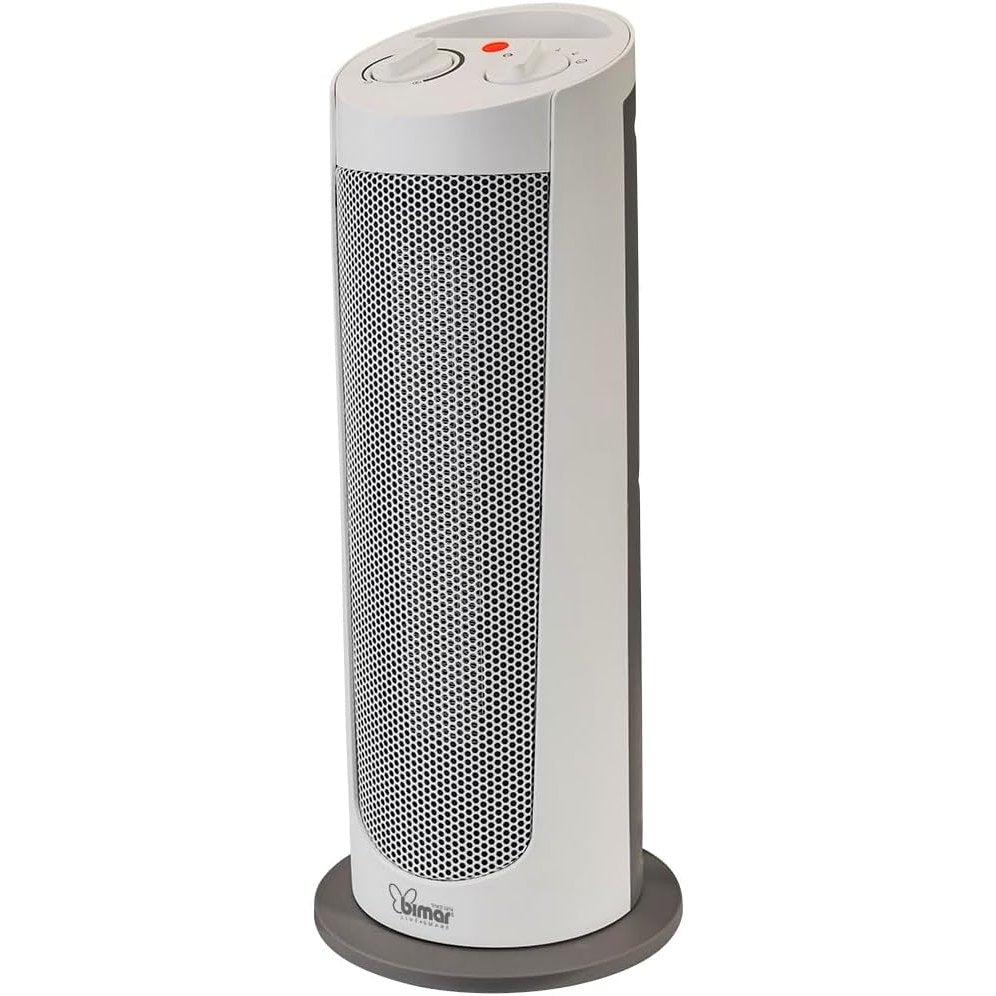 Bimar HP129 Stufetta Elettrica a Colonna, Termoventilatore PTC Elettrico 2000W a Basso Consumo, Termostato Regolabile e 2 Potenze di Riscaldamento, Oscillazione Automatica Destra-Sinistra