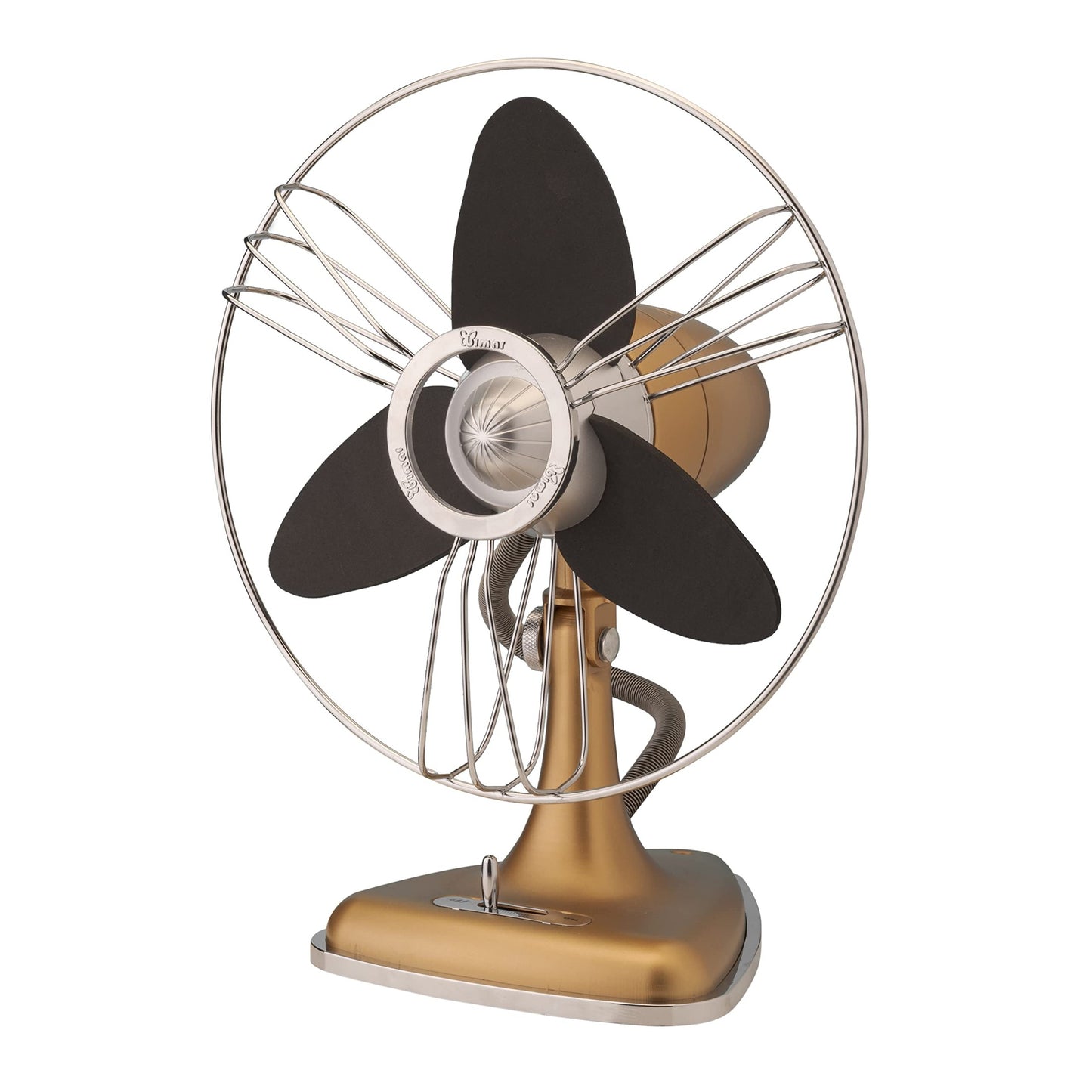 bimar VTM34.NE Ventilatore da Tavolo Vintage 35W, Corpo in Metallo, Elica Ø 30cm con 3 Pale in EVA, Comandi Vintage con Levetta Selettore 3 Velocità, Orientabile Destra Sinistra