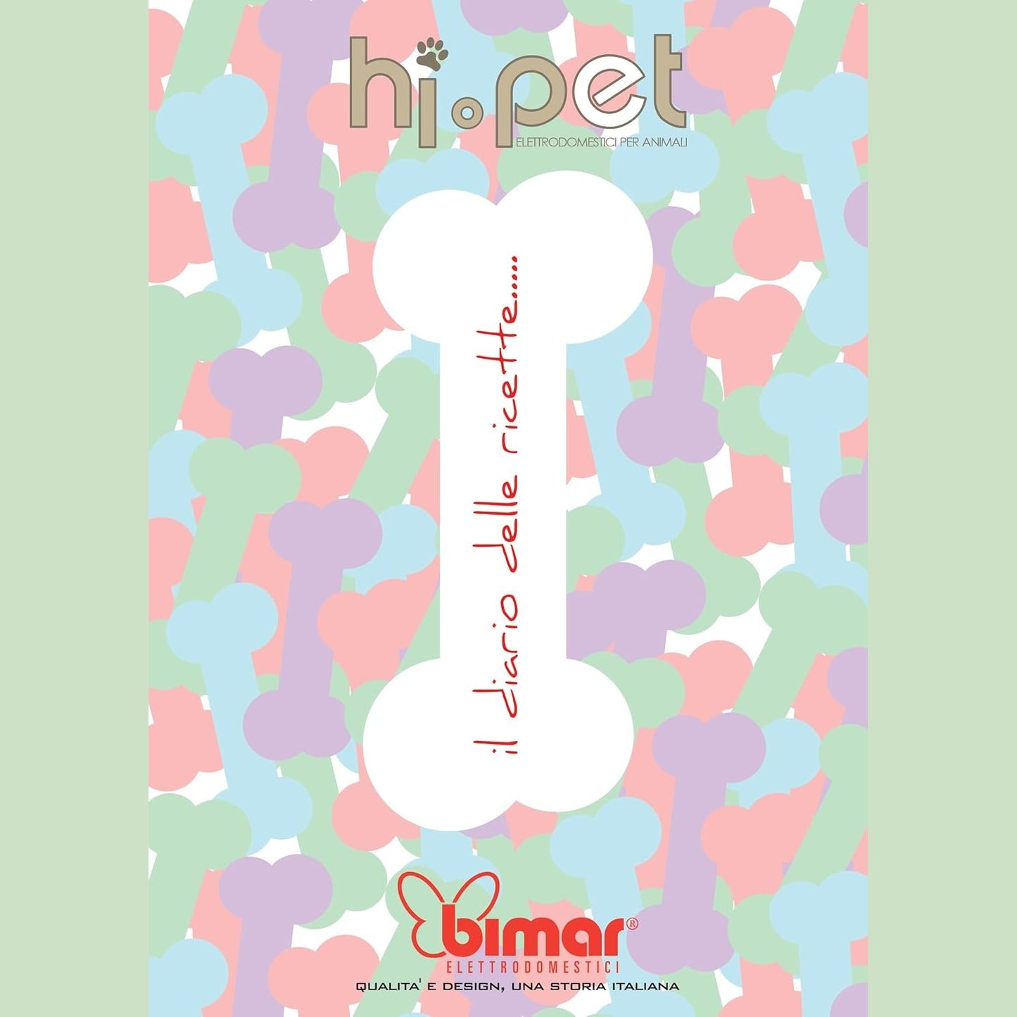 bimar Hi.Pet PBM1 Tostiera Elettrica con Ricettario, Biscotti per Cani e Gatti, Piastra Orizzontale per crocchette per Animali, Stampo 4 Pezzi, Corpo Termoresistente, Base con Gommini Anti-Graffio