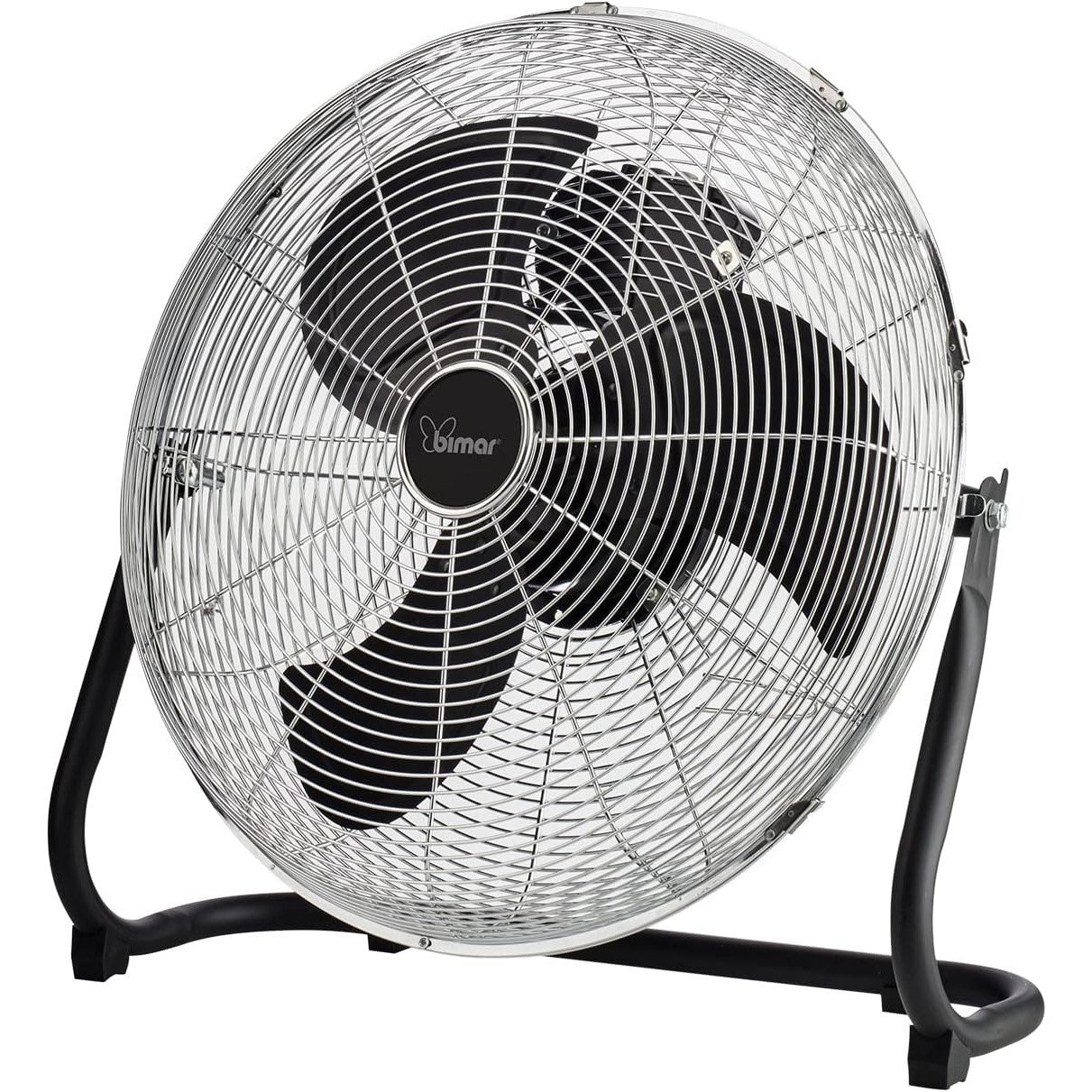 bimar VS58 Ventilatore Turbo da Pavimento e Muro, Elica Ø 45cm con 3 Pale in Alluminio, Ventilatore da Terra a 3 Velocità, Orientabile Alto Basso, Kit Installazione Murale Incluso, 100W