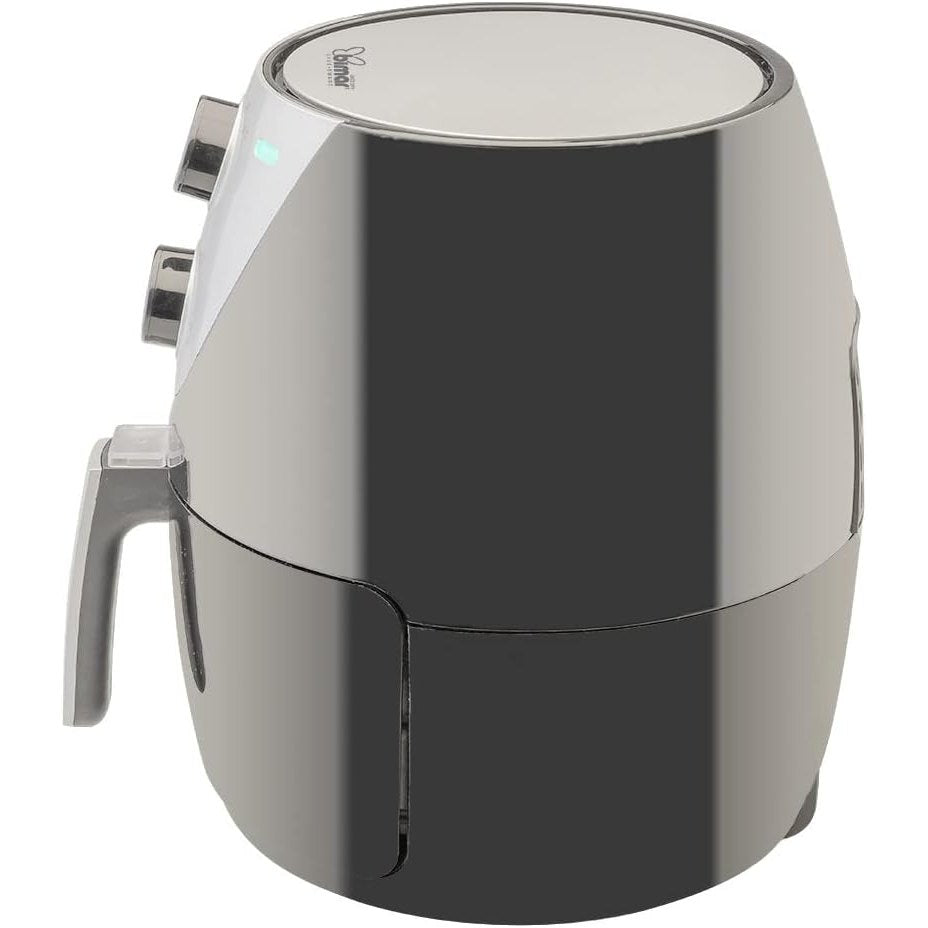 BIMAR Friggitrice ad aria, Friggitrice aria, Frittura senza olio, Air Fryer, Spegnimento automatico, Cestello estraibile, 80°-200°C, Design compatto (3,7 litri)