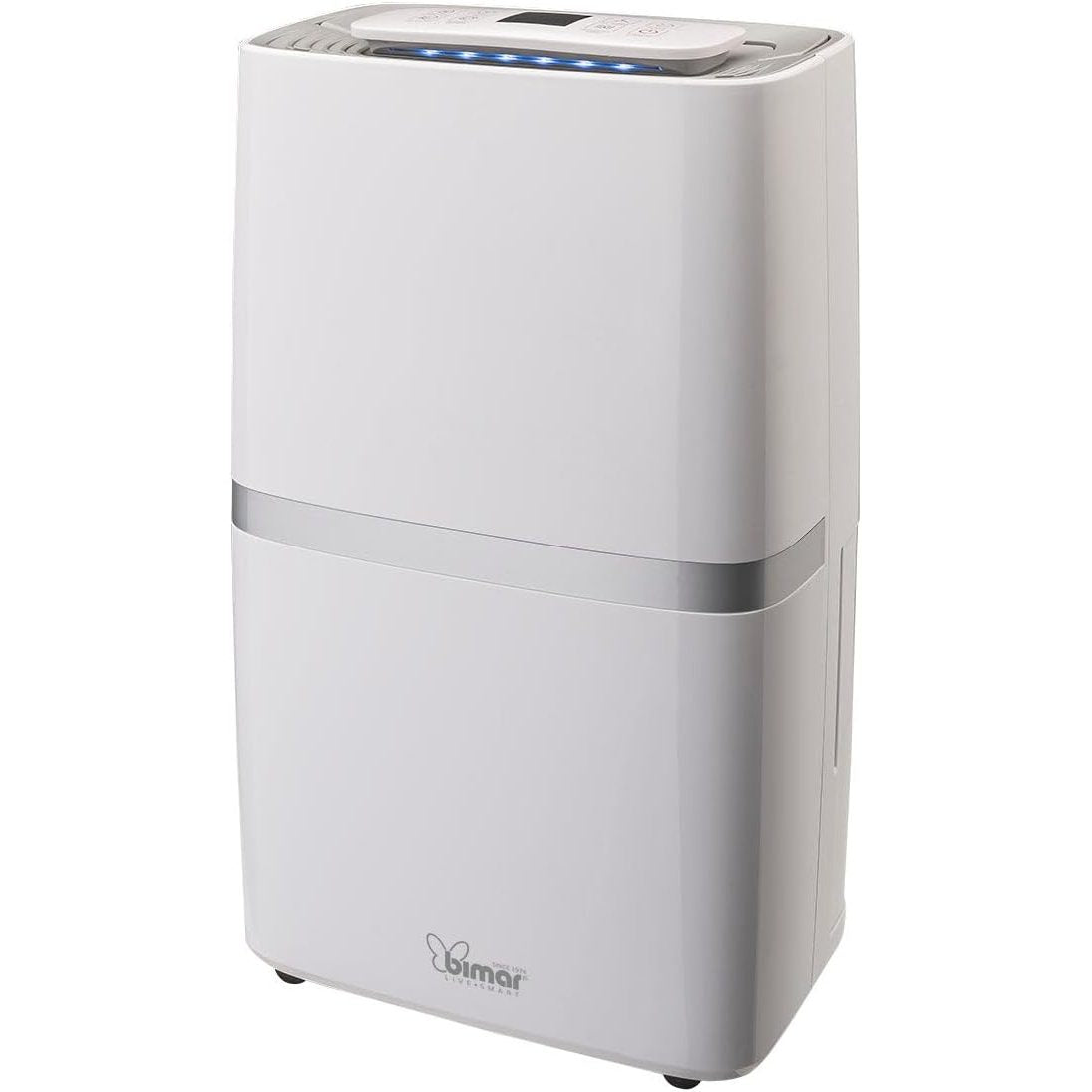 Bimar DEU322 Deumidificatore ambiente casa capacità 20 litri/24h, Compressore con Refrigerante R290, Controllo Funzioni Tramite WiFi, Controllo vocale, portatile