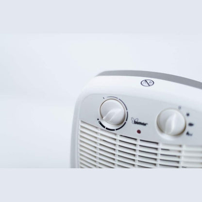bimar HF195 Stufa elettrica Termoventilatore Elettrico da 2000W a Basso Consumo con Termostato Regolabile e Oscillazione Destra Sinistra, Corpo in Plastica con Maniglia Integrata