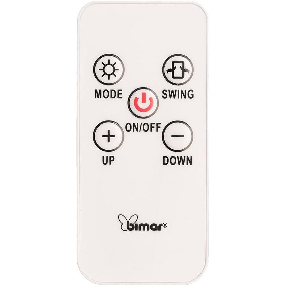 Bimar HP131 Termoventilatore a Parete Wi-Fi, Eroga Potenza in Base alla Temperatura Ambiente. Termoventilatore con Telecomando, App, Controllo Vocale, Programmatore e Oscillazione Automatica