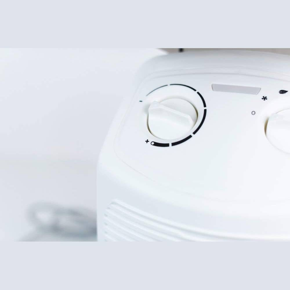 bimar HF200 Stufetta Elettrica Bagno, Termoventilatore Elettrico da 2000W a Basso Consumo con Termostato Regolabile e Protezione Comandi, Corpo in Plastica con Maniglia Integrata