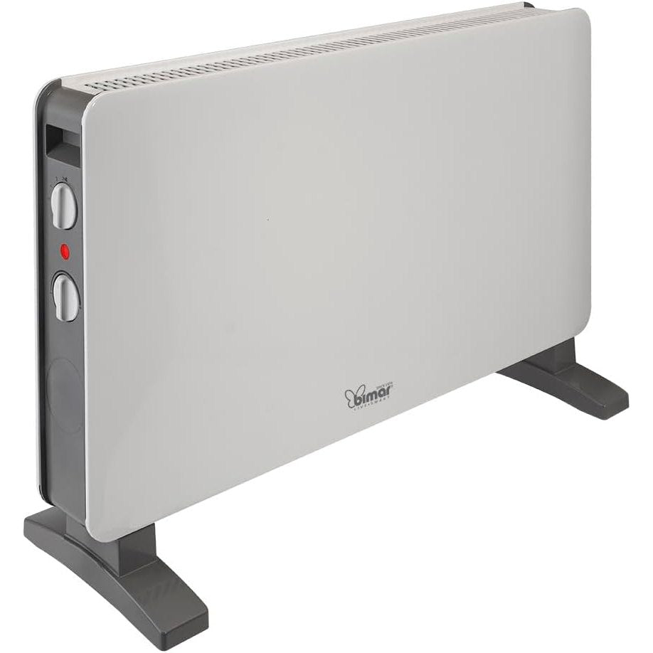 Bimar HC512 Termoconvettore a Convezione Naturale in Filo Metallico, Stufa Elettrica con Ventilatore Turbo 2000W, 2 Potenze di Riscaldamento, Termostato Regolabile, Silenzioso e Trasportabile