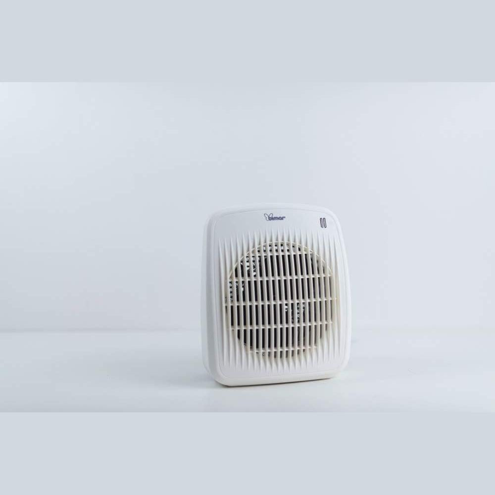 Bimar HF190 stufetta elettrica bagno, Termoventilatore Elettrico da 2000W a Basso Consumo con Termostato Regolabile e 2 Potenze di Riscaldamento, Corpo in Plastica con Maniglia Integrata