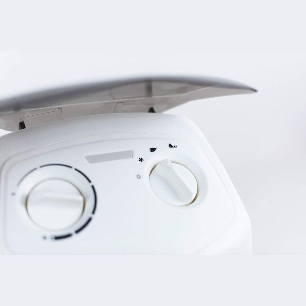 bimar HF200 Stufetta Elettrica Bagno, Termoventilatore Elettrico da 2000W a Basso Consumo con Termostato Regolabile e Protezione Comandi, Corpo in Plastica con Maniglia Integrata