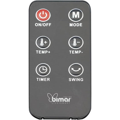 Bimar HP130 Termoventilatore a Colonna Wi-Fi e Bluetooth, Controllo Vocale Compatibile con Alexa e Google Assistant. Stufetta Elettrica a Basso Consumo, 2 Potenze di Riscaldamento, Timer, Telecomando