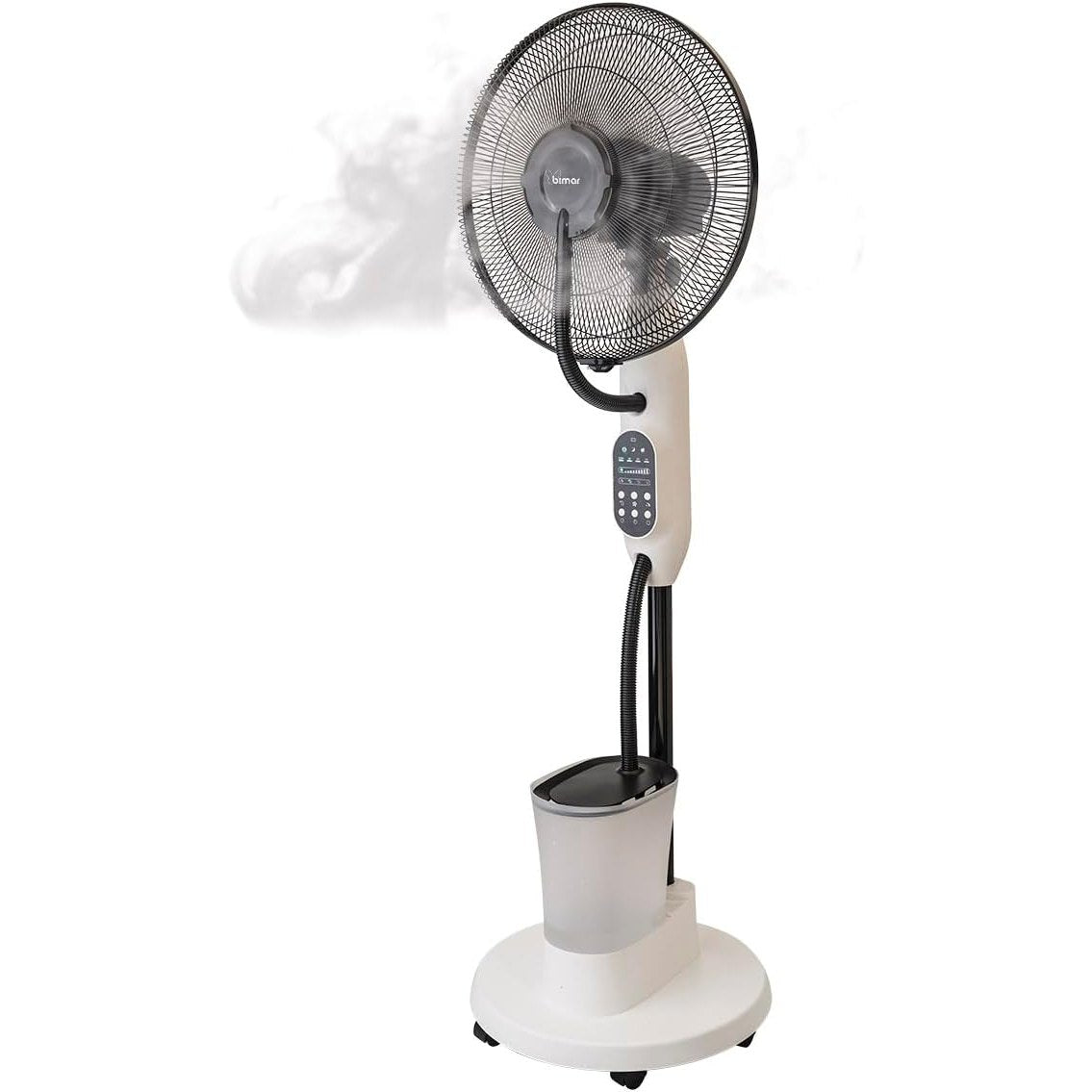 bimar VPN42 Ventilatore a Piantana con Nebulizzatore e Ventilazione Intensità Aria Regolabili. Ventilatore Elettronico 3 Velocità con Timer e Telecomando. Elica Ø 40 cm con 3 Pale