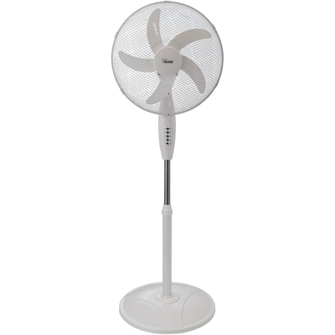 bimar VP43T Ventilatore a Piantana Elettronico 40 cm con Telecomando e Timer. Elica con 5 Pale, Oscillazione Automatica, Inclinazione Alto Basso, Motore da 40W, Altezza Regolabile (max 123 cm)