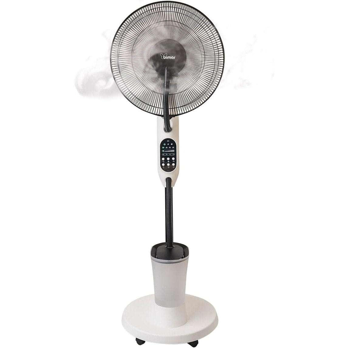 bimar VPN42 Ventilatore a Piantana con Nebulizzatore e Ventilazione Intensità Aria Regolabili. Ventilatore Elettronico 3 Velocità con Timer e Telecomando. Elica Ø 40 cm con 3 Pale