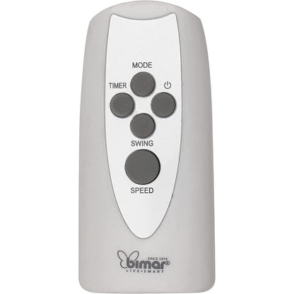 Bimar VM44 Ventilatore da Parete con Telecomando, Elica a 5 Pale Ø40cm, Comandi Elettronici e Telecomando 3 velocità e 3 modalità, Oscillazione Destra Sinistra, Kit Fissaggio Incluso