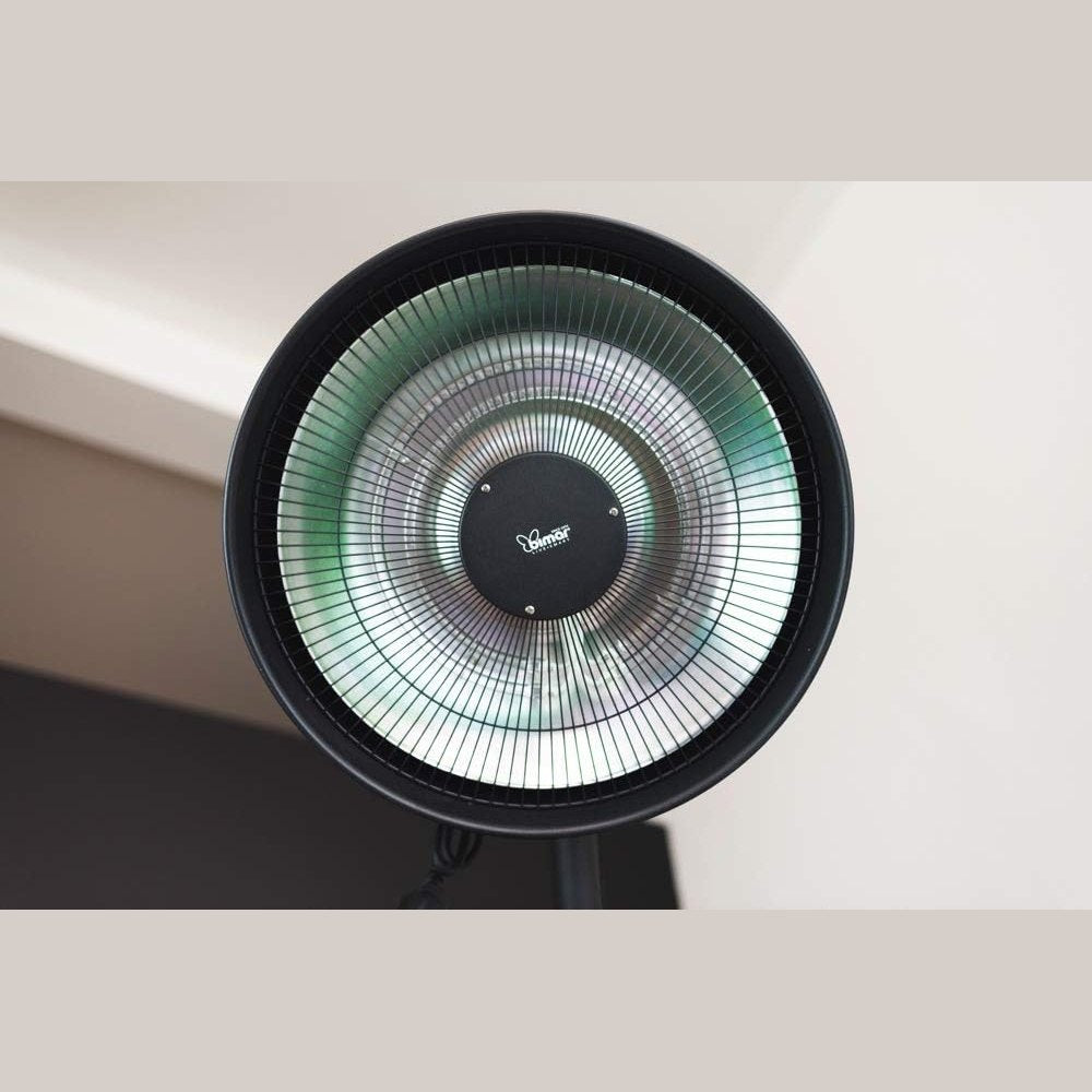 bimar HR311 Stufa elettrica da Esterno, stufetta Alogena Radiante a Piantana, Lampada Riscaldante Elettrica per Esterno Potenza 2000W, 3 Potenze di Riscaldamento, in Alluminio, Orientabile Alto/Basso
