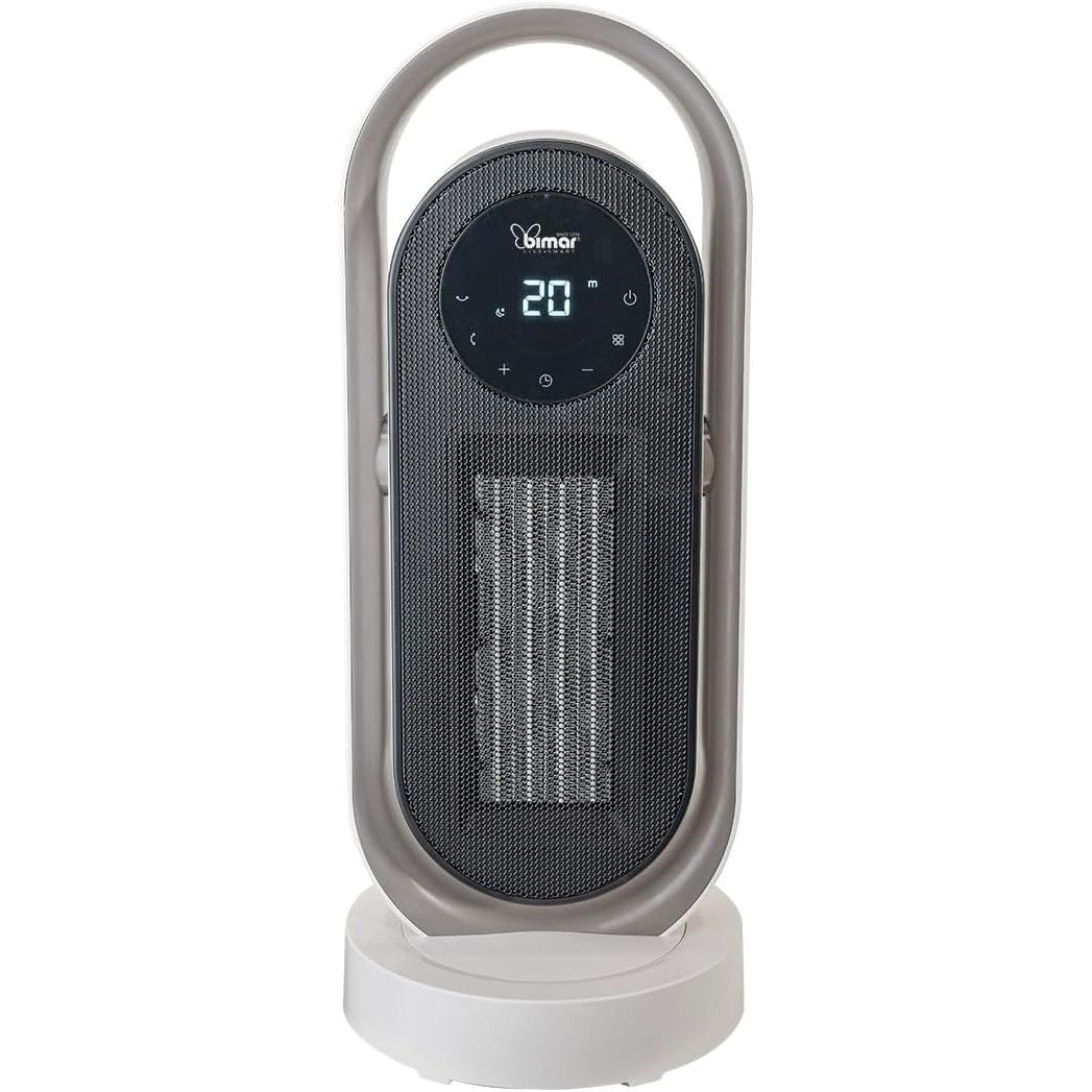 Bimar HP132 Termoventilatore PTC a Colonna 3D Elettronico, Stufetta 2000W a Basso Consumo con Telecomando e Timer 24h, Termostato Regolabile e 2 Potenze di Riscaldamento, Oscillazione Automatica