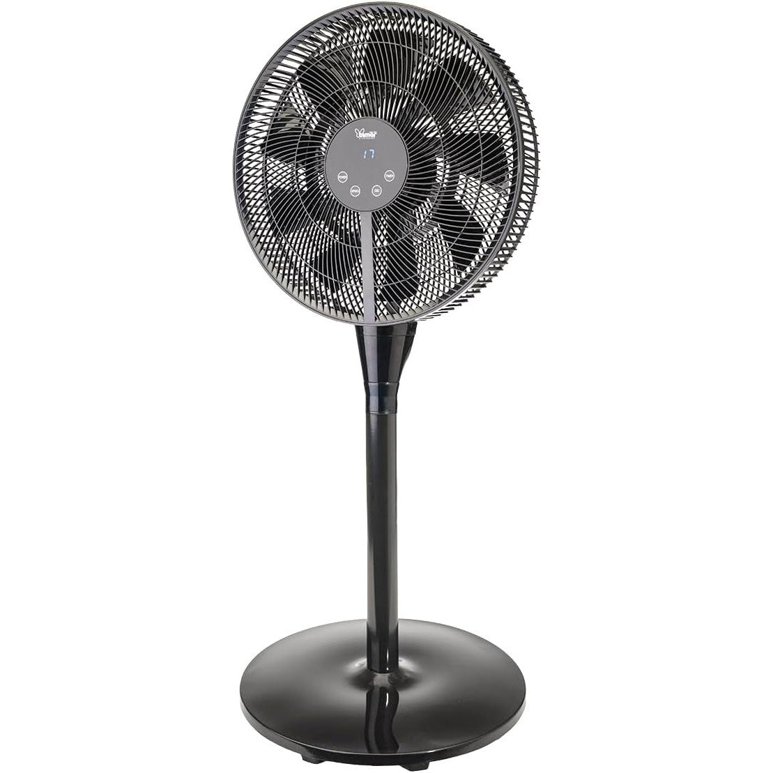 bimar VP458T Ventilatore a piantana slim.Silenzioso notte con telecomando Motore AC/DC Basso consumo,8 velocità,Timer 12h, Con display, Regolabile con due altezze,Diametro 40 cm. H1,30 9 pale. 25W