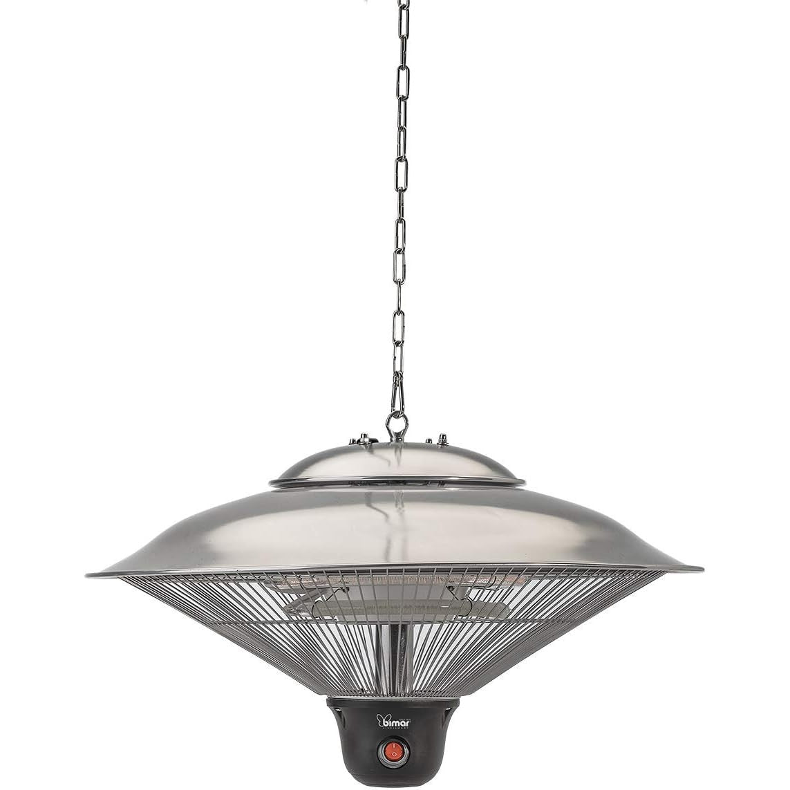 bimar HR313 Stufa elettrica da Esterno a Soffitto, Lampada infrarossi Radiante 1500W, Radiatore Elettrico con Telecomando per Selezionare Potenza e Illuminazione, 2 Potenze di Calore