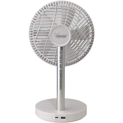 BIMAR VD200 Ventilatore da tavolo 20 cm, Ventilatore Smart con batteria ricaricabile, Ventilatore Wifi con App iOS e Android, Ventilatore wireless, controllo vocale
