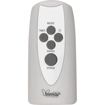 bimar VM45 Ventilatore da Parete con Telecomando, Elica Ø 40 cm con 5 Pale, 3 velocità e 3 modalità, Comandi Elettronici, Timer, Funzione Sleep, Oscillazione Destra Sinistra, Kit Fissaggio Incluso