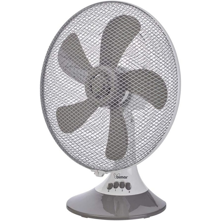 bimar VT333 Ventilatore da Tavolo 30 cm, Ventilatore silenzioso,con Selettore 3 Velocità, Elica con 5 con Pale, Orientabile Destra - Sinistra, Inclinazione Regolabile Alto - Basso, Motore 45W