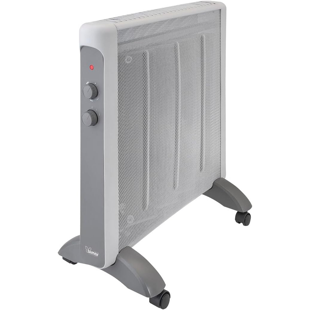Bimar HC515 Termoconvettore a Convezione Naturale in Mica, Stufa Elettrica 2000W a Basso Consumo, Termostato Regolabile, 2 Potenze di Riscaldamento, Silenzioso e Trasportabile