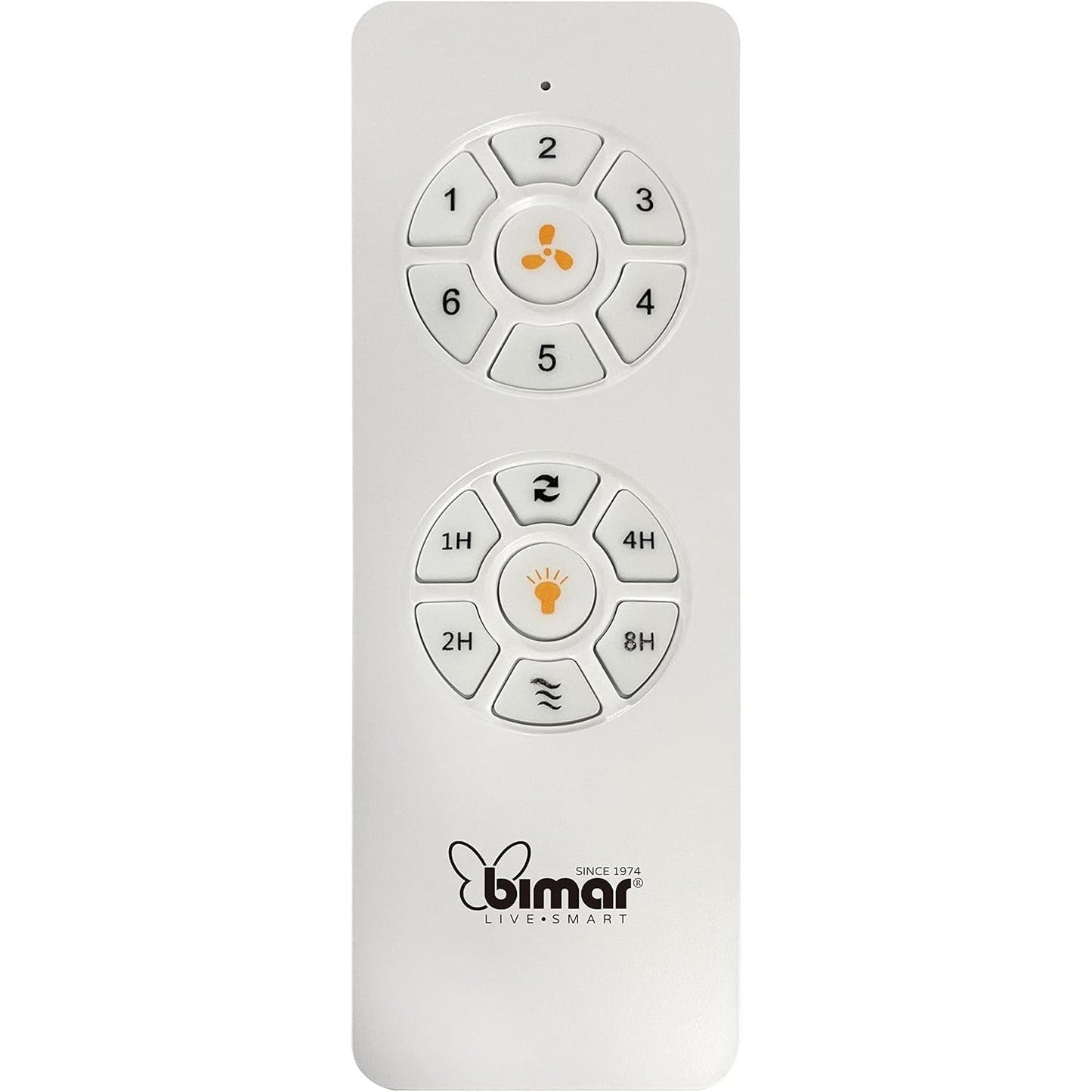 bimar Wi-Fi Ventilatore da soffitto, Ventilatore soffitto, con 3 Pale, Timer da 1 a 8 ore, Ventilatore con Telecomando, App e Controllo Vocale, Motore Silenzioso (Ø 132)