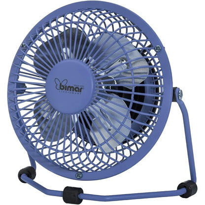 bimar VT8 Mini Ventilatore da Tavolo con Connessione USB. Ventilatore da Tavolo Elica Ø 10 cm con 4 Pale, Inclinazione Orientabile Alto e Basso, Motore DC Silenzioso 3W