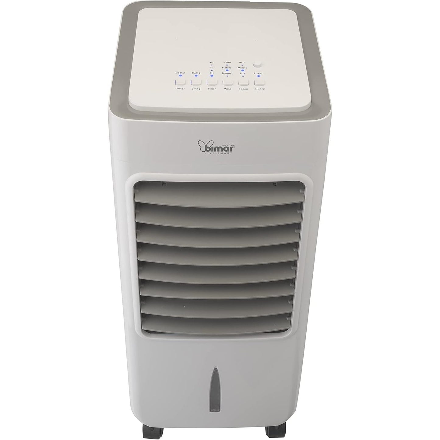 Bimar VR35 Raffrescatore, Ventilatore, Purificatore d'Aria 3 in 1, Oscillazione Automatica Dx/Sx, Funzione Rinfrescante e 3 Velocità, Serbatoio 7 Litri, 8 ore di Aria Fresca, Filtri Rimovibili