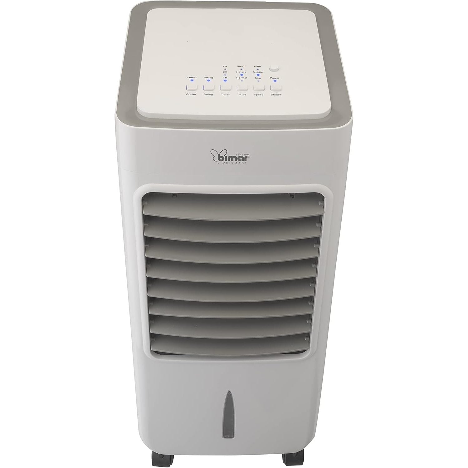 Bimar VR35 Raffrescatore, Ventilatore, Purificatore d'Aria 3 in 1, Oscillazione Automatica Dx/Sx, Funzione Rinfrescante e 3 Velocità, Serbatoio 7 Litri, 8 ore di Aria Fresca, Filtri Rimovibili