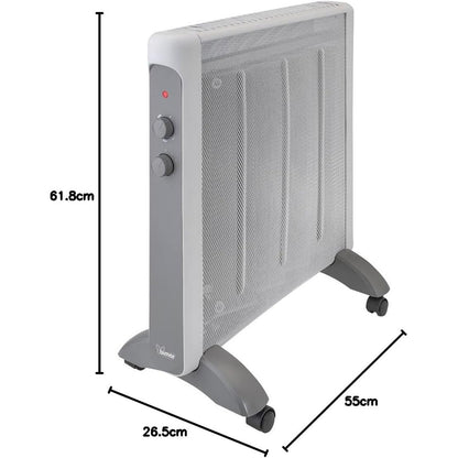 Bimar HC515 Termoconvettore a Convezione Naturale in Mica, Stufa Elettrica 2000W a Basso Consumo, Termostato Regolabile, 2 Potenze di Riscaldamento, Silenzioso e Trasportabile