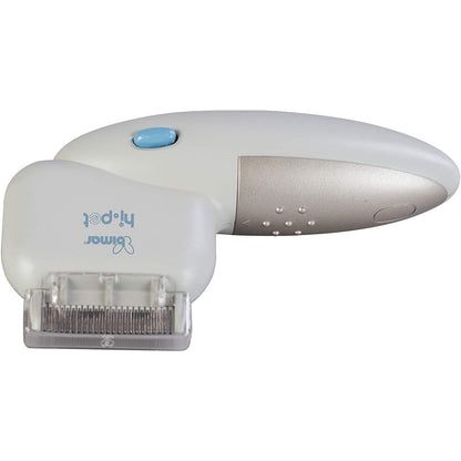 Bimar HI.PET PSP1 Pettine fitto per pulci e pidocchi a Batteria, Spazzola cane antipulci Ionizzante Elimina Odori Rimuove Peli animale spazzola per gatti per Toelettatura Professionale, Lunghezza 4 cm
