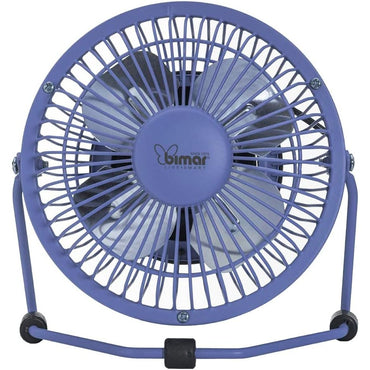 bimar VT8 Mini Ventilatore da Tavolo con Connessione USB. Ventilatore da Tavolo Elica Ø 10 cm con 4 Pale, Inclinazione Orientabile Alto e Basso, Motore DC Silenzioso 3W