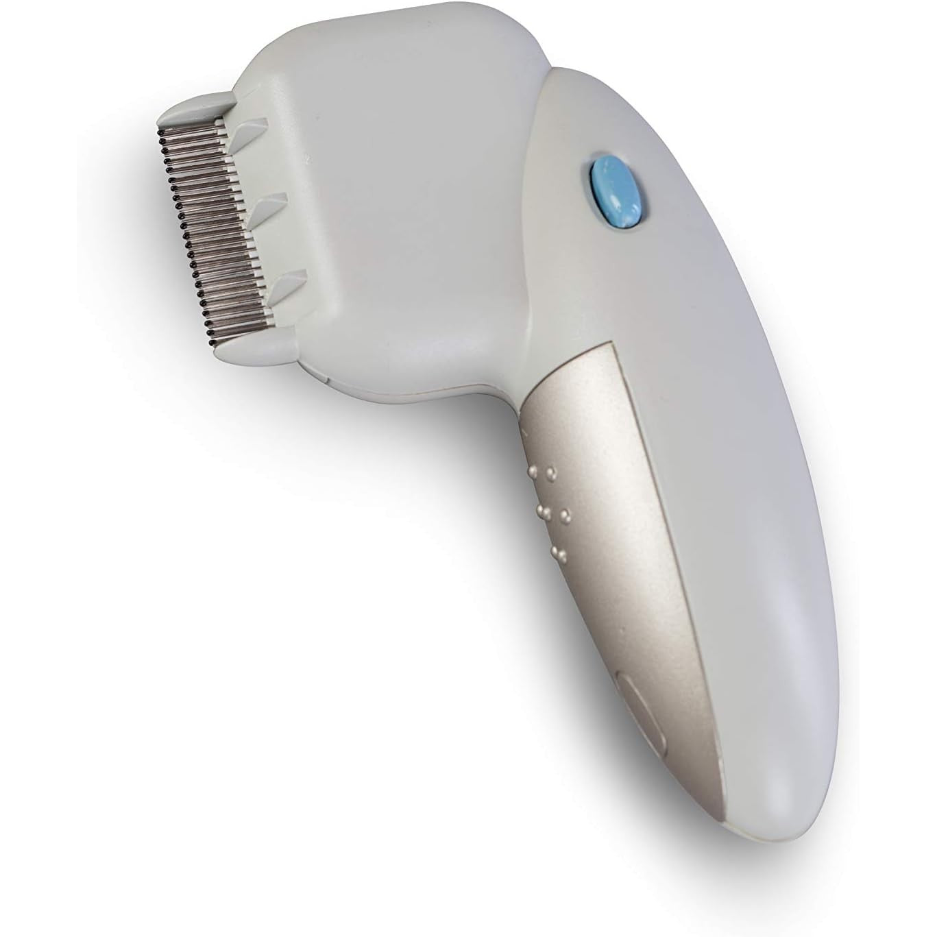 Bimar HI.PET PSP1 Pettine fitto per pulci e pidocchi a Batteria, Spazzola cane antipulci Ionizzante Elimina Odori Rimuove Peli animale spazzola per gatti per Toelettatura Professionale, Lunghezza 4 cm