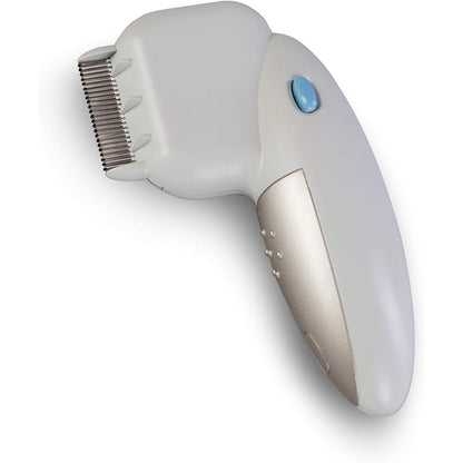 Bimar HI.PET PSP1 Pettine fitto per pulci e pidocchi a Batteria, Spazzola cane antipulci Ionizzante Elimina Odori Rimuove Peli animale spazzola per gatti per Toelettatura Professionale, Lunghezza 4 cm