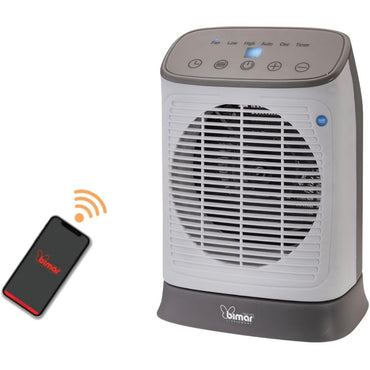 Bimar HF210 Termoventilatore Elettrico Oscillante con WiFi e APP Live Smart,Controllo Vocale,Stufetta Elettrica a Basso Consumo con Termostato e Timer 8H