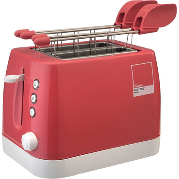 Bimar PMS150 Tostapane Elettrico Pantone con Pinze in Acciaio Inox, Corpo in Plastica con Base Avvolgicavo, Pinza a Misura tostapane per toast Farciti, Supporto Inox Scalda Brioche, Colore Karkadè