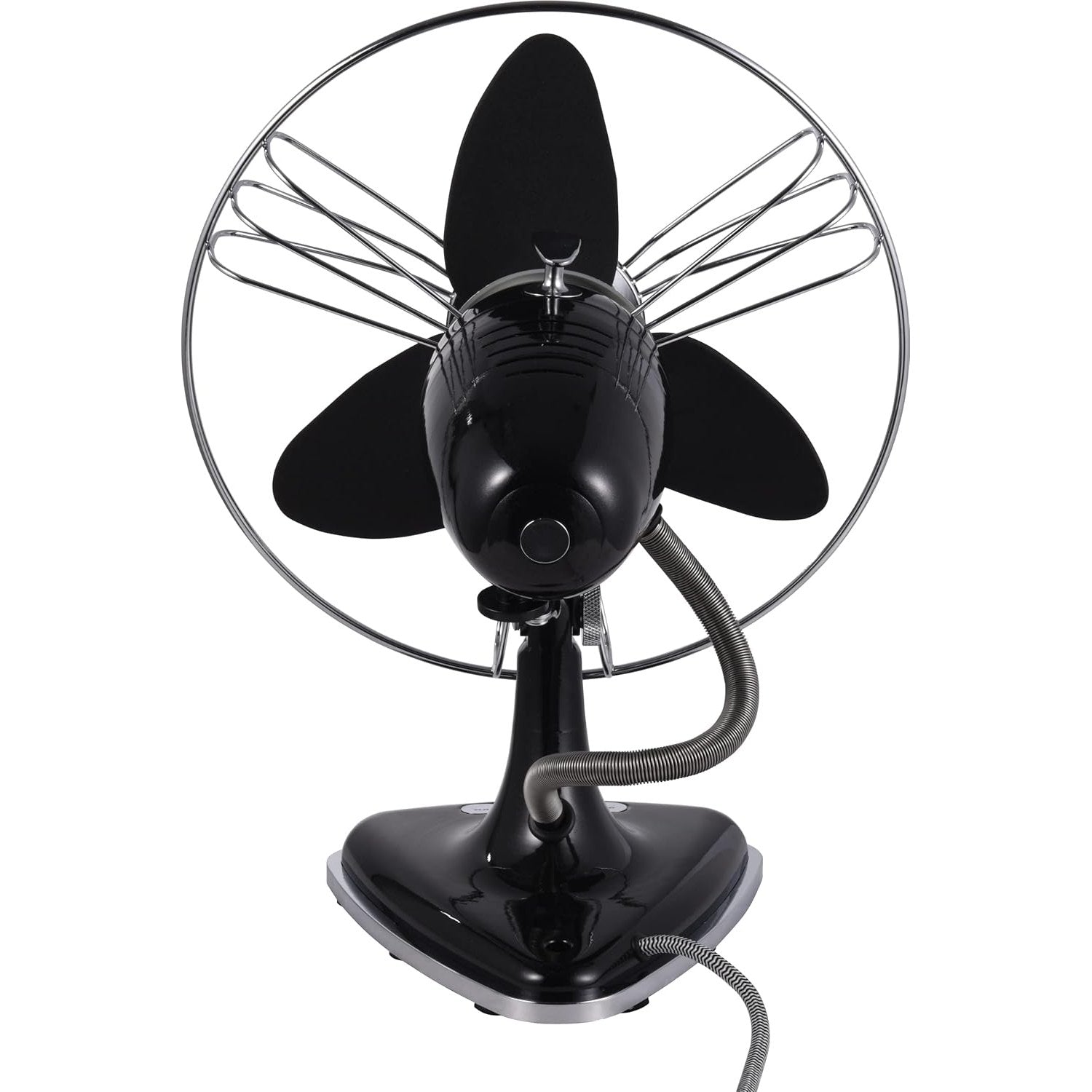 bimar VTM34.NE Ventilatore da Tavolo Vintage 35W, Corpo in Metallo, Elica Ø 30cm con 3 Pale in EVA, Comandi Vintage con Levetta Selettore 3 Velocità, Orientabile Destra Sinistra
