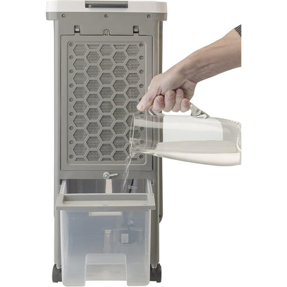 Bimar VR35 Raffrescatore, Ventilatore, Purificatore d'Aria 3 in 1, Oscillazione Automatica Dx/Sx, Funzione Rinfrescante e 3 Velocità, Serbatoio 7 Litri, 8 ore di Aria Fresca, Filtri Rimovibili