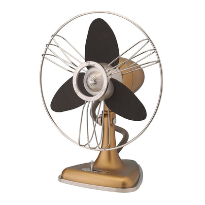 bimar VTM34.CA Ventilatore da Tavolo Vintage 35W, Corpo in Metallo, Elica Ø 30cm con 3 Pale in EVA, Comandi Vintage con Levetta Selettore 3 Velocità, Orientabile Destra Sinistra