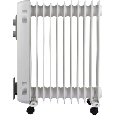 Bimar HO431 Termosifone Elettrico, Radiatore ad olio Basso a Consumo, Calorifero ad olio con 11 Elementi e 5 Canali di Circolazione, Termostato Regolabile, 3 Potenze di Riscaldamento, Trasportabile