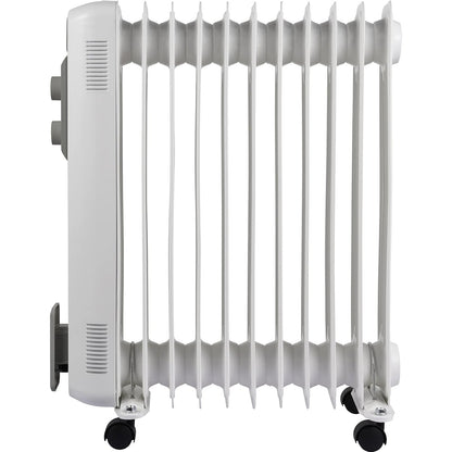 Bimar HO431 Termosifone Elettrico, Radiatore ad olio Basso a Consumo, Calorifero ad olio con 11 Elementi e 5 Canali di Circolazione, Termostato Regolabile, 3 Potenze di Riscaldamento, Trasportabile