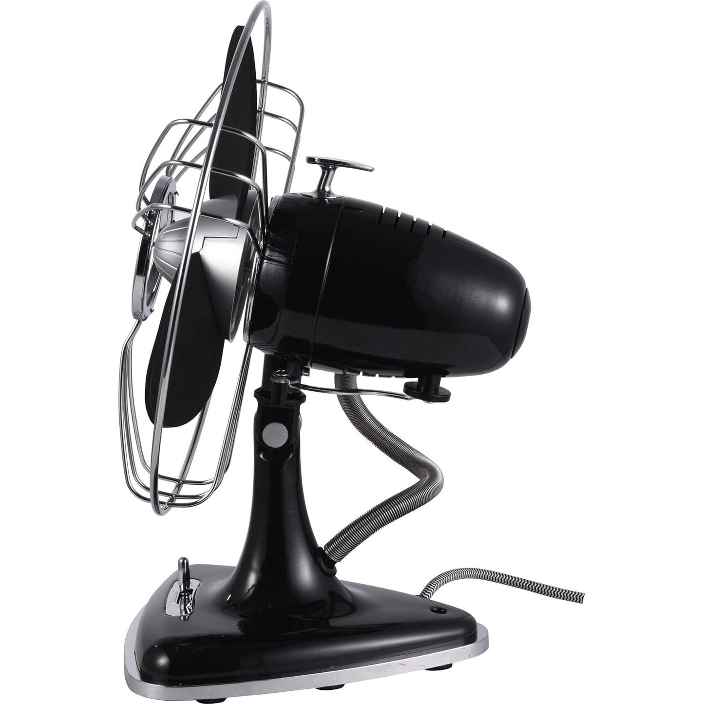 bimar VTM34.NE Ventilatore da Tavolo Vintage 35W, Corpo in Metallo, Elica Ø 30cm con 3 Pale in EVA, Comandi Vintage con Levetta Selettore 3 Velocità, Orientabile Destra Sinistra