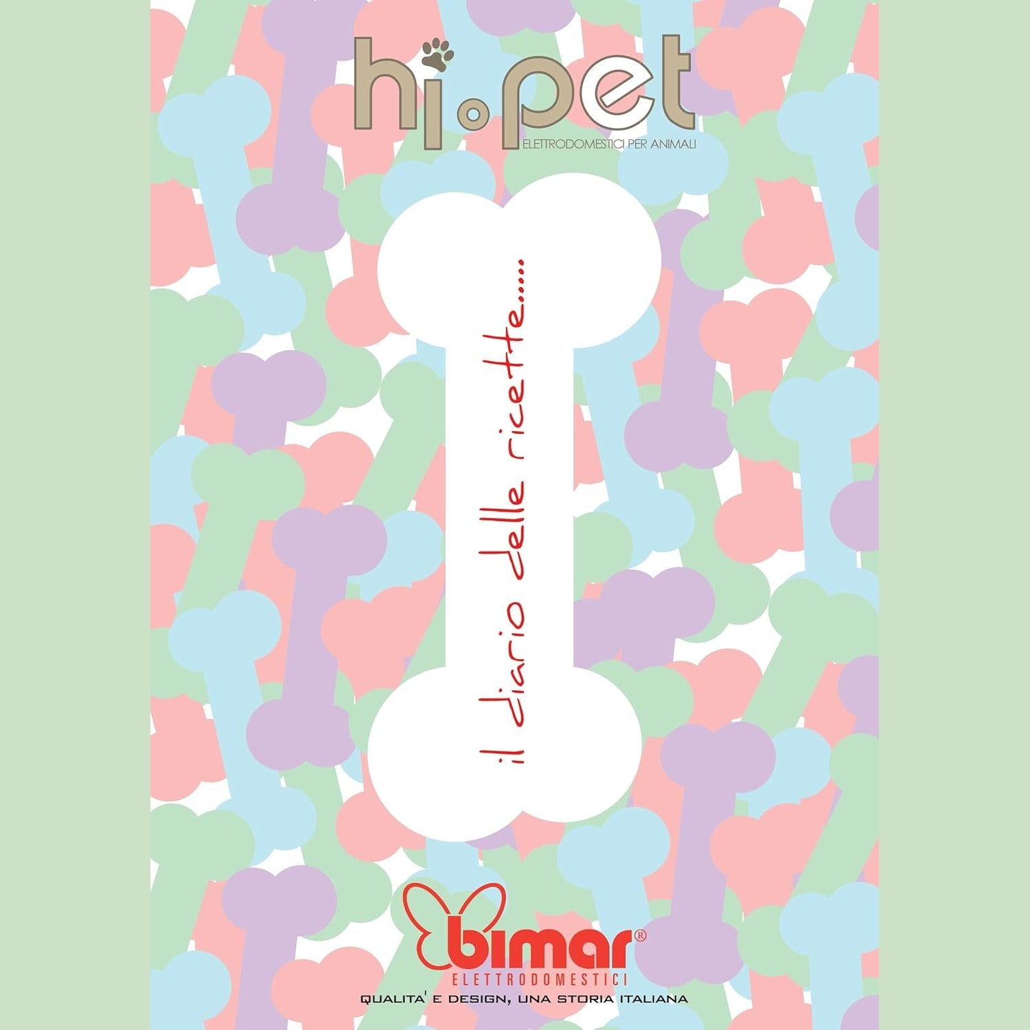 bimar Hi.Pet PBM1 Tostiera Elettrica con Ricettario, Biscotti per Cani e Gatti, Piastra Orizzontale per crocchette per Animali, Stampo 4 Pezzi, Corpo Termoresistente, Base con Gommini Anti-Graffio