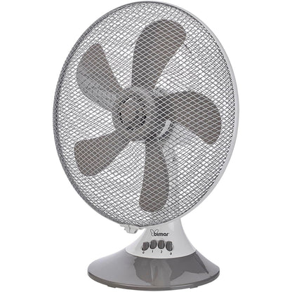 bimar VT433 Ventilatore da Tavolo 40 cm, Ventilatore silezioso,con Selettore 3 Velocità, Elica con 5 con Pale, Orientabile Destra - Sinistra, Inclinazione Regolabile Alto - Basso, Motore 55W