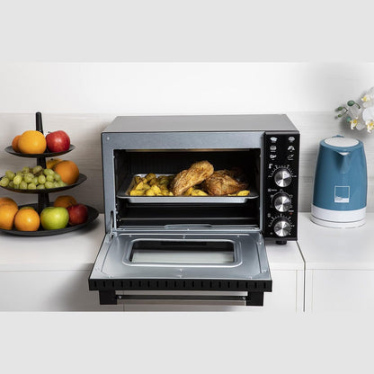 Bimar B300 Forno Elettrico 30 Litri, Prontoforno Elettrico Ventilato, cottura combinata o statica, Timer, Pareti autopulenti Potenza 1800W, Doppio vetro.Luce interna.Termostato regolabile