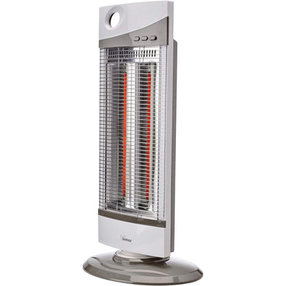 bimar HR301 Stufetta elettrica Basso consumo Infrarossi al Carbonio, Stufa Elettrica per Ambienti Interni, Resistenze Verticali Fibra di Carbonio, Oscillazione DX/SX, 2 potenze Riscaldamento